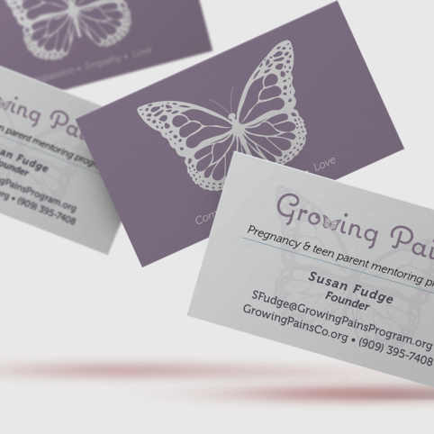 Growing Pains Business Cards Design by Odin Marketing House
